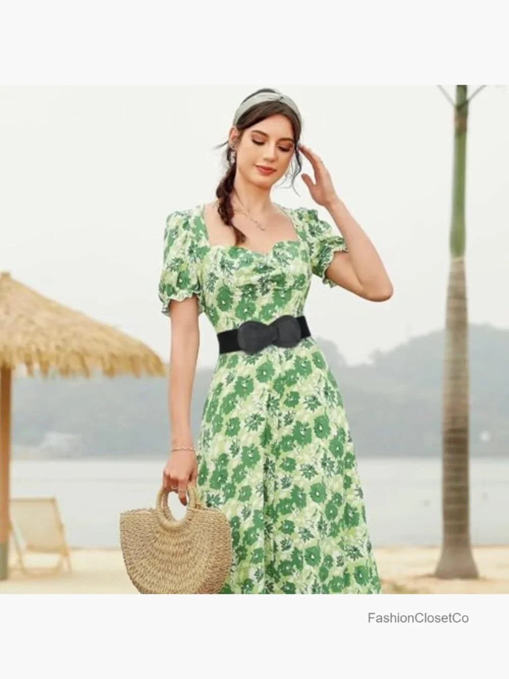Stretch Dress Belt with Leather Buckle 2.4